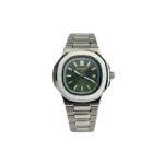 Patek Philippe Nautilus Green Dial on Silver Strap