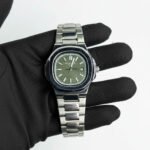 Patek Philippe Nautilus Green Dial on Silver Strap - Image 4