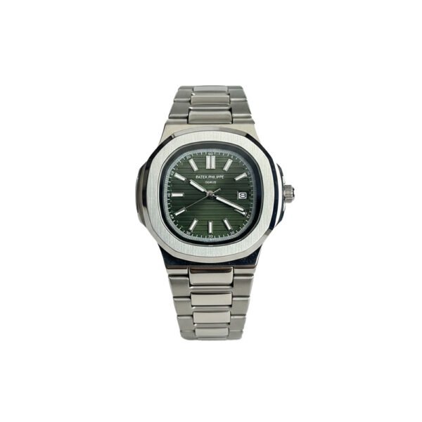 Patek Philippe Nautilus Green Dial on Silver Strap