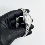 Rolex Date Just Luxury Watch  Silver Strap White Dial - Image 2