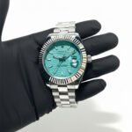 Rolex Datejust Stainless Steel Bracelet Silver Bezel Light Blue Dial - Image 4