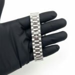 Rolex Date just Luxury Watch Silver Strap Green Dial - Image 3